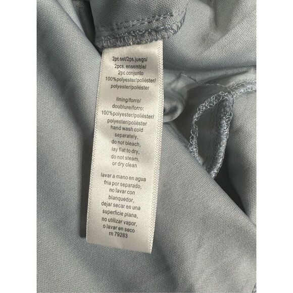 Alex Evenings Women's Long Sleeveless Dress with Shawl light blue lace size 10 - Picture 10 of 12